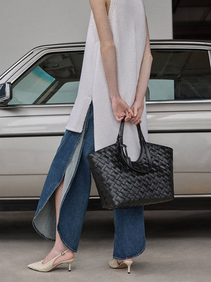 CHARLES & KEITH Exclusive / Ivette Woven Tote Bag - Noir