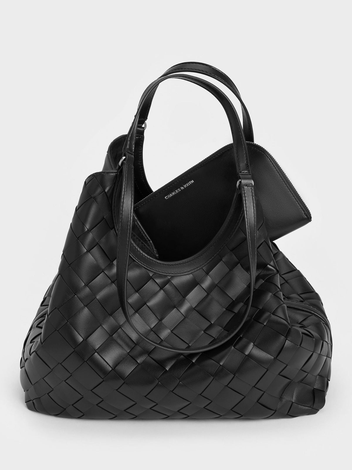 CHARLES & KEITH Exclusive / Ivette Woven Tote Bag - Noir