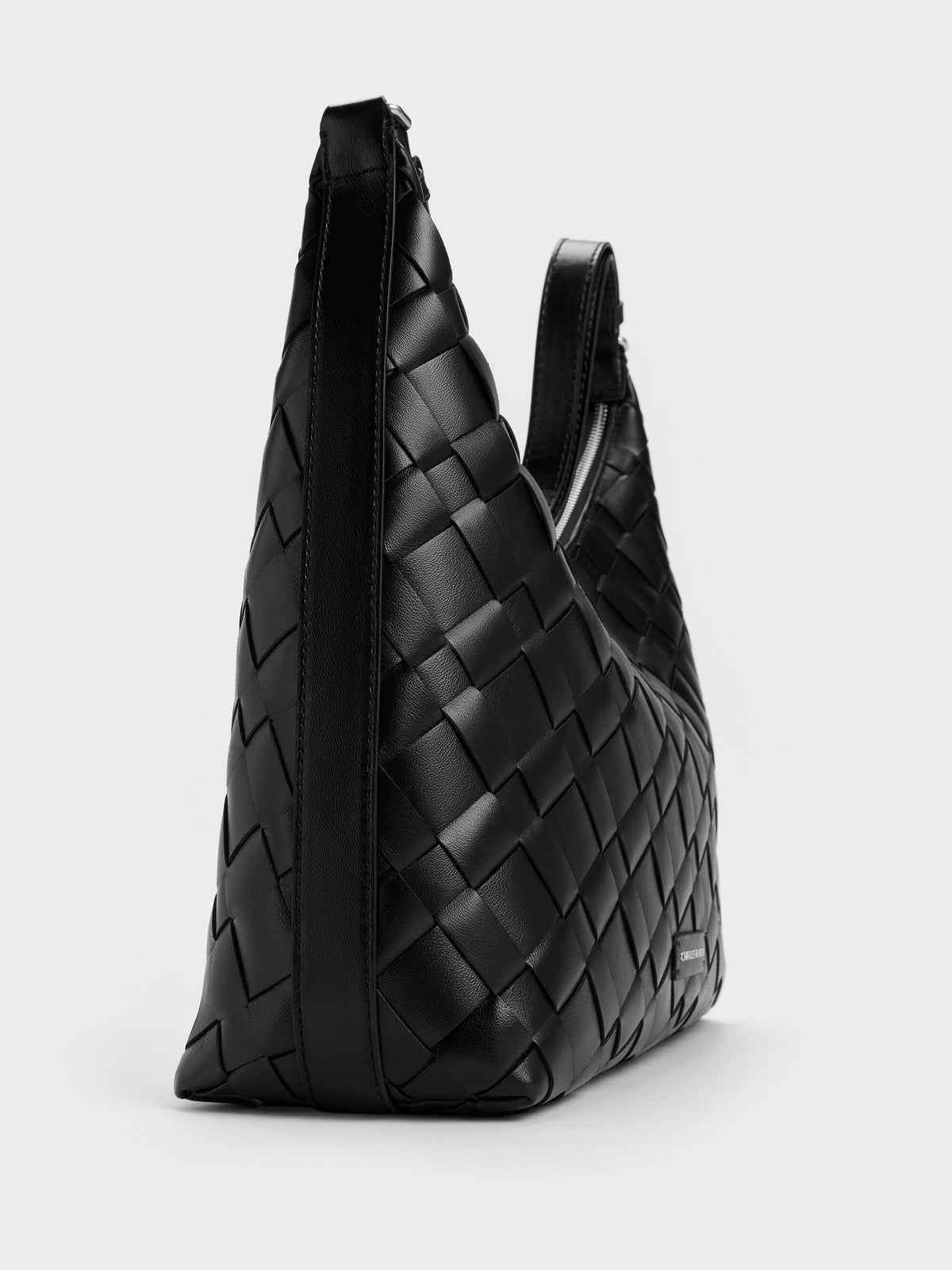 CHARLES & KEITH Quality / Ivette Woven Tassel Hobo Bag - Noir