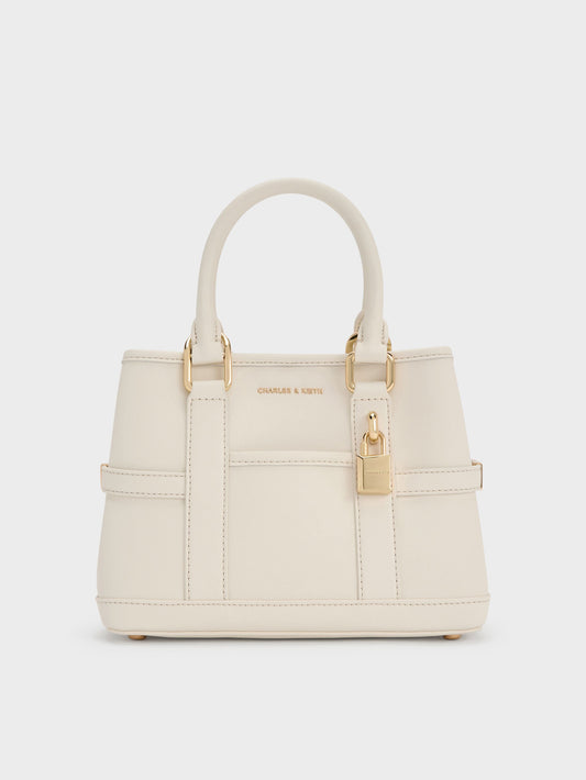 CHARLES & KEITH Customer Favorite / Mini Scottie Tote Bag - Cream