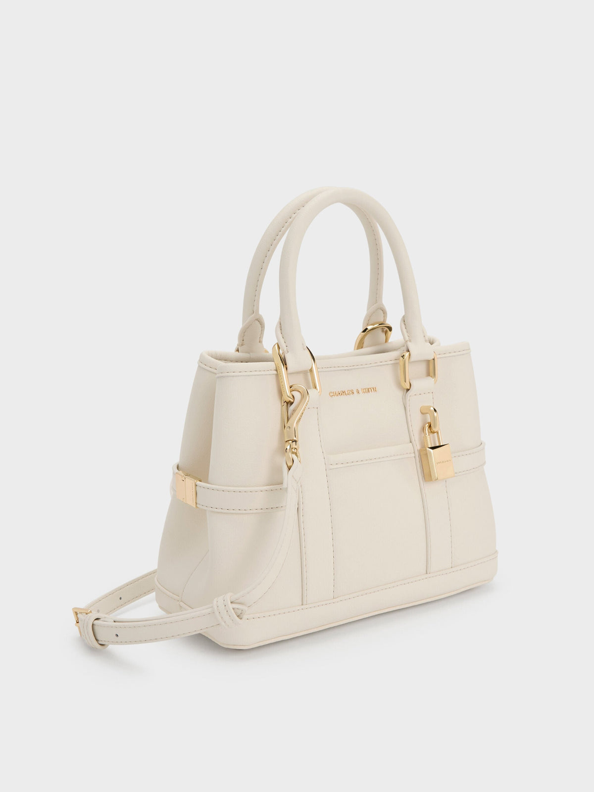 CHARLES & KEITH Customer Favorite / Mini Scottie Tote Bag - Cream