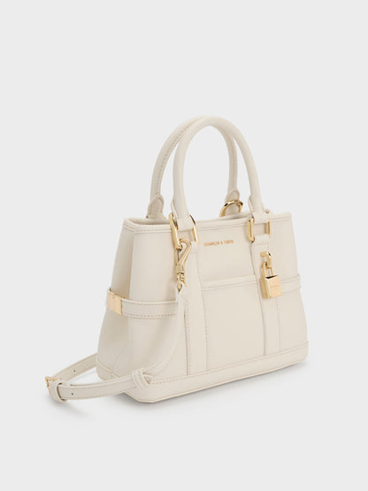 CHARLES & KEITH Customer Favorite / Mini Scottie Tote Bag - Cream