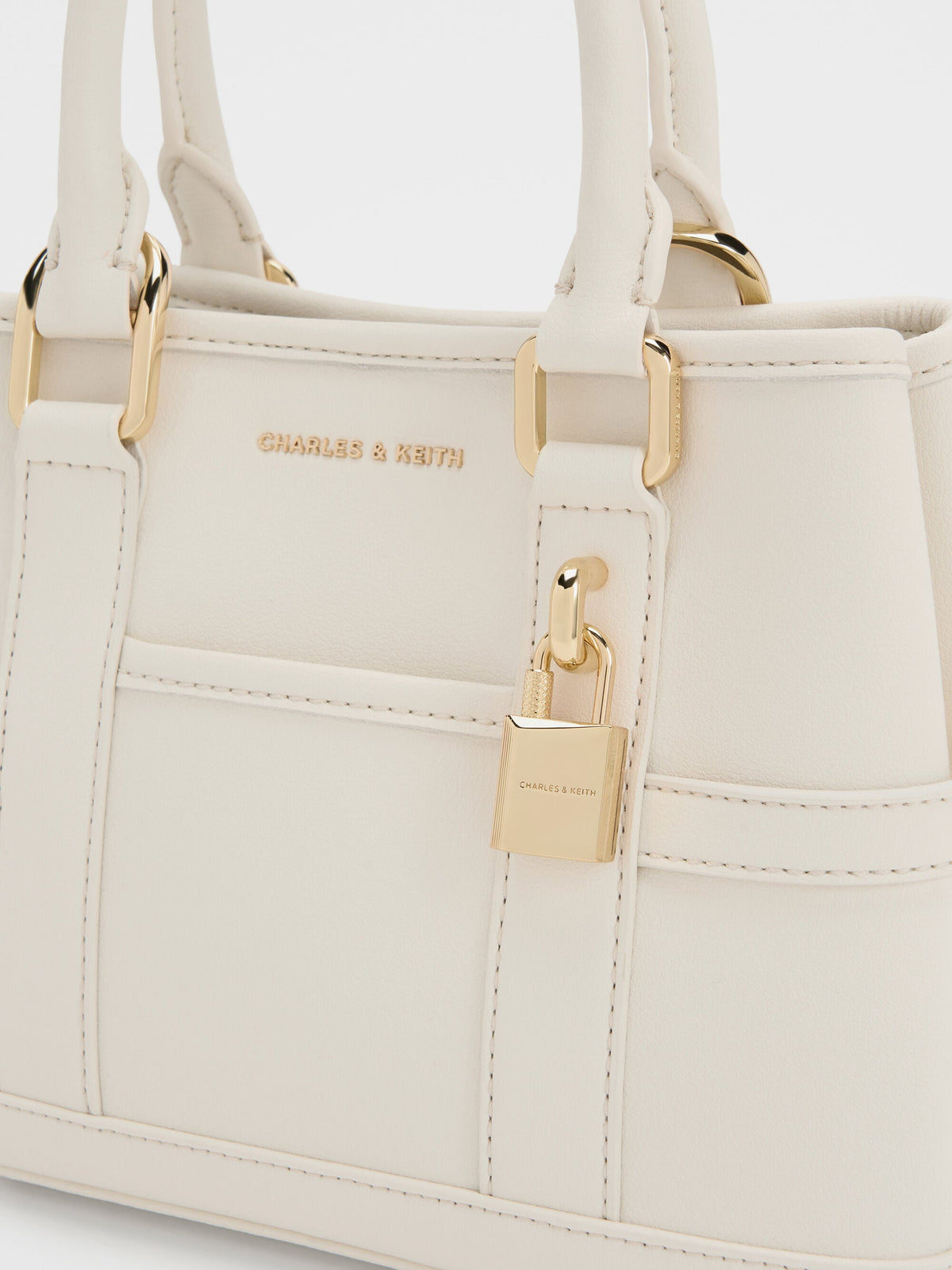 CHARLES & KEITH Customer Favorite / Mini Scottie Tote Bag - Cream
