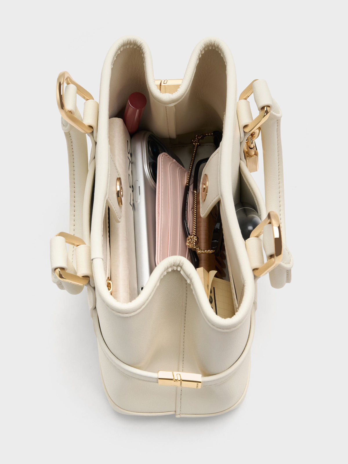 CHARLES & KEITH Customer Favorite / Mini Scottie Tote Bag - Cream