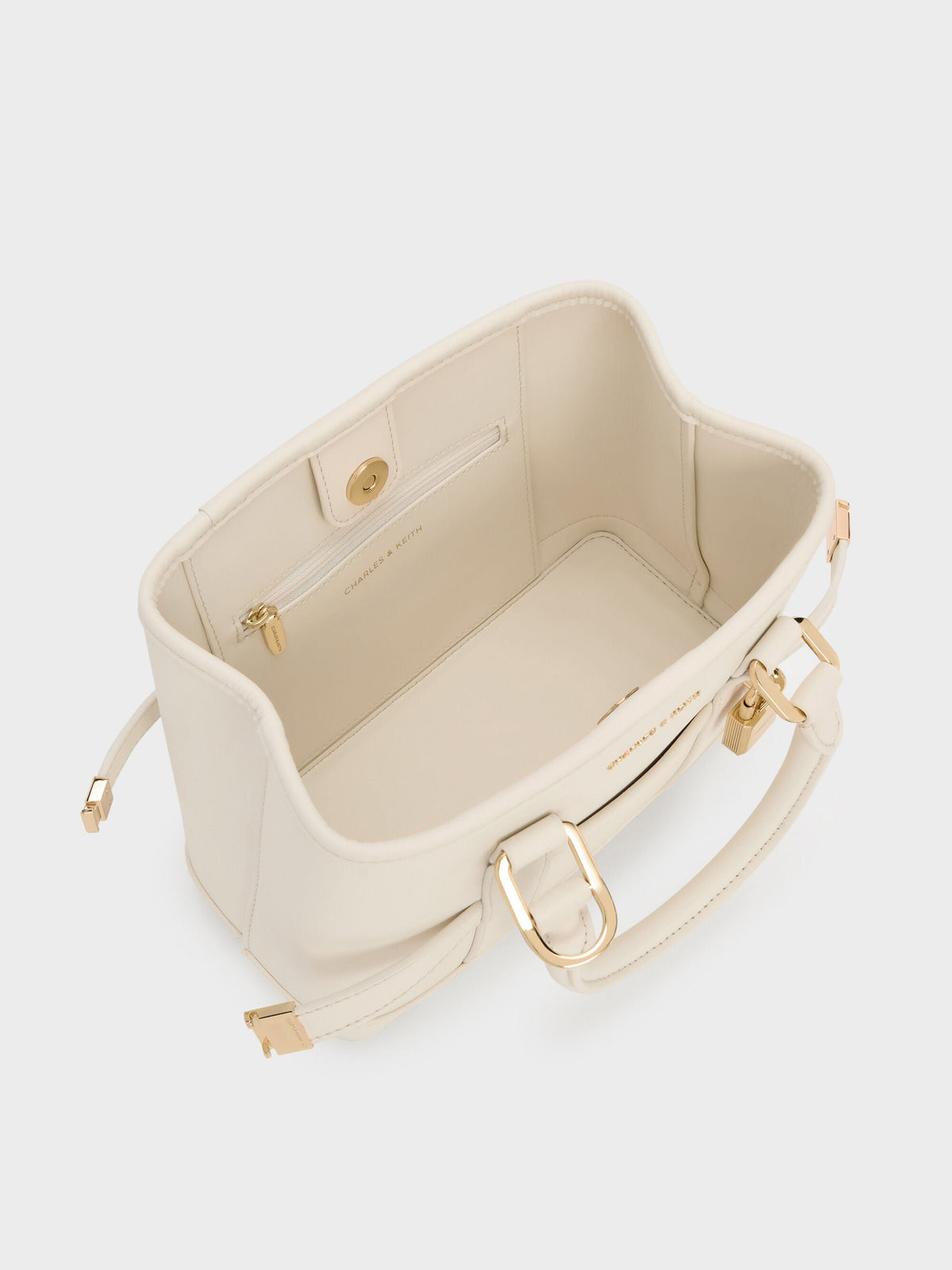 CHARLES & KEITH Customer Favorite / Mini Scottie Tote Bag - Cream