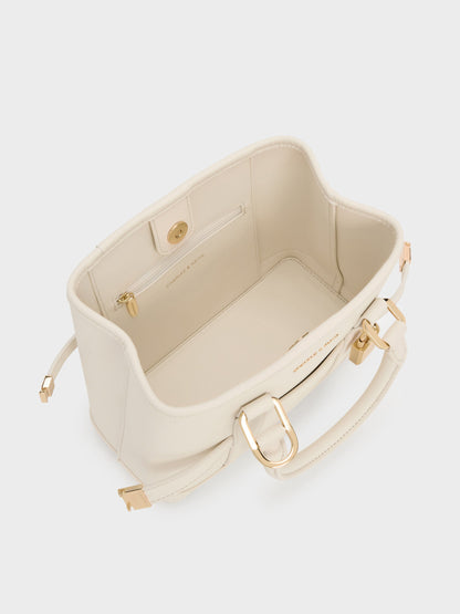 CHARLES & KEITH Customer Favorite / Mini Scottie Tote Bag - Cream