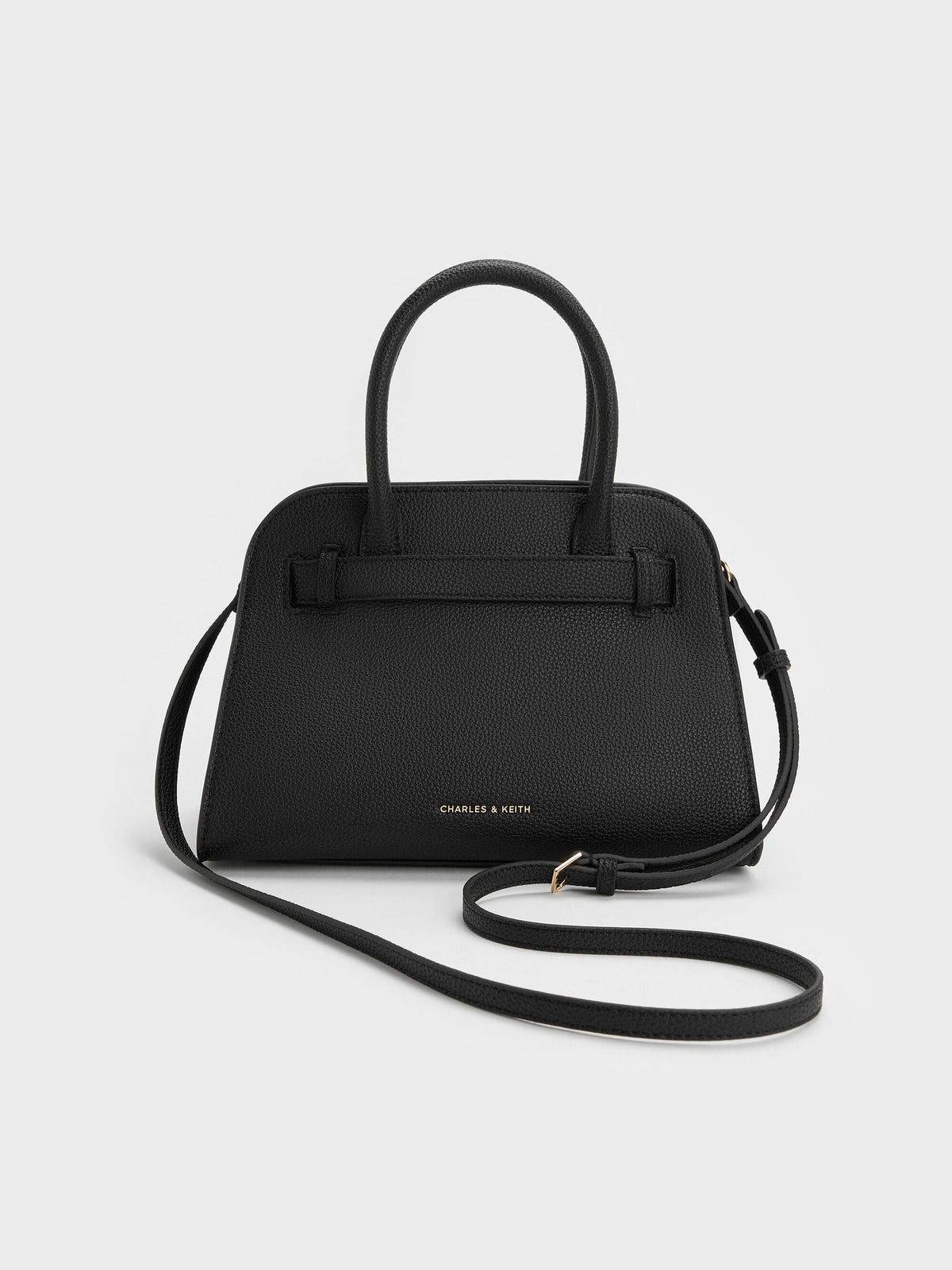 CHARLES & KEITH Trusted / Aubrielle Belted Tote Bag - Black