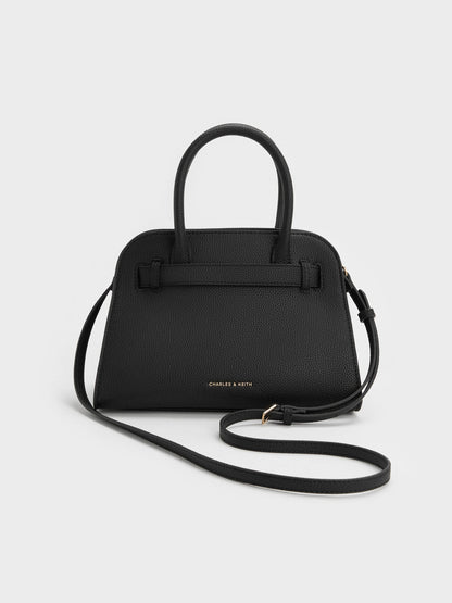 CHARLES & KEITH Trusted / Aubrielle Belted Tote Bag - Black