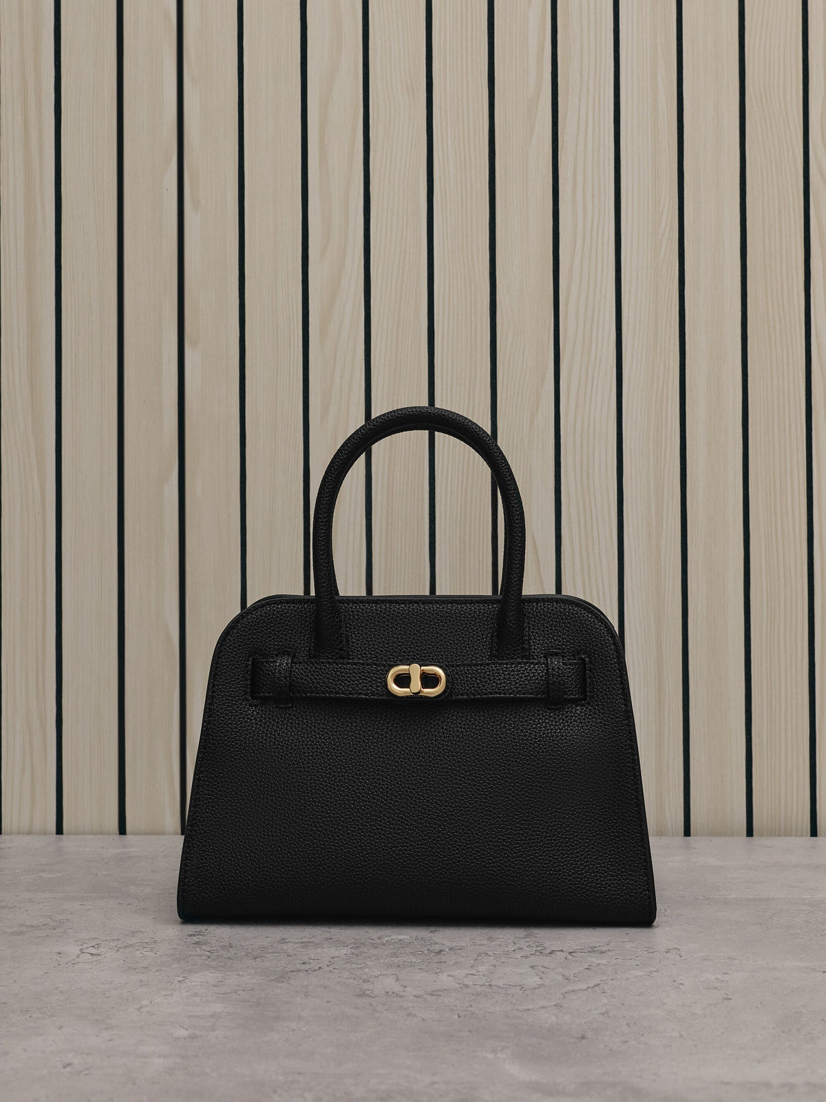 CHARLES & KEITH Trusted / Aubrielle Belted Tote Bag - Black