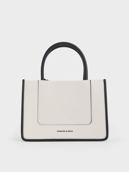CHARLES & KEITH Trending / Mini Daylla Tote Bag - Cream