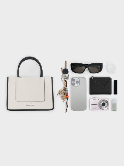 CHARLES & KEITH Trending / Mini Daylla Tote Bag - Cream