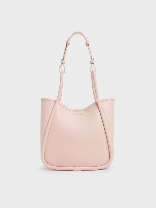 CHARLES & KEITH Featured / Mini Lyla Tubular Tote Bag - Soft Pink
