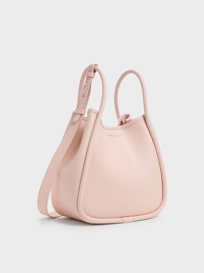CHARLES & KEITH Featured / Mini Lyla Tubular Tote Bag - Soft Pink