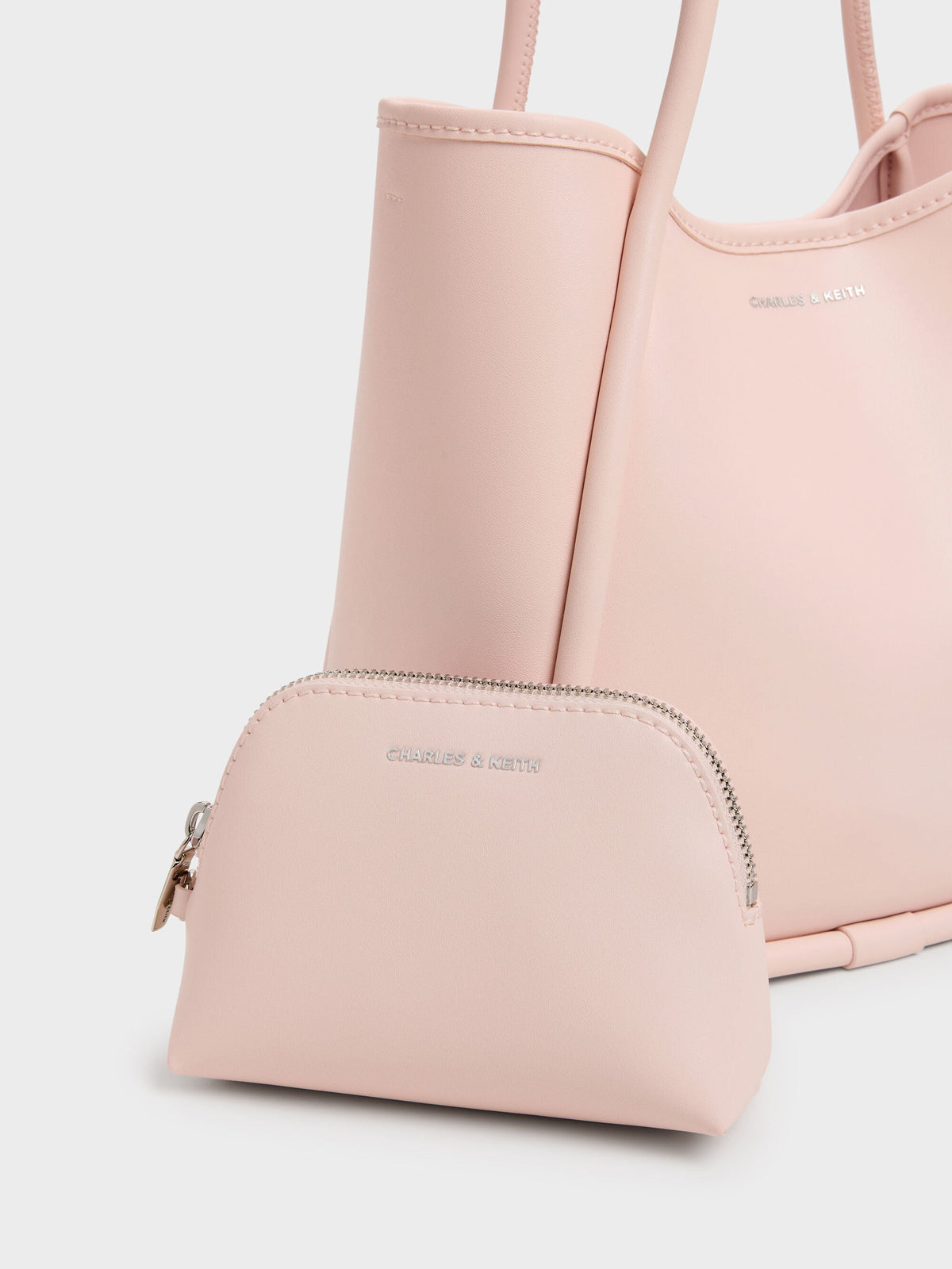 CHARLES & KEITH Featured / Mini Lyla Tubular Tote Bag - Soft Pink
