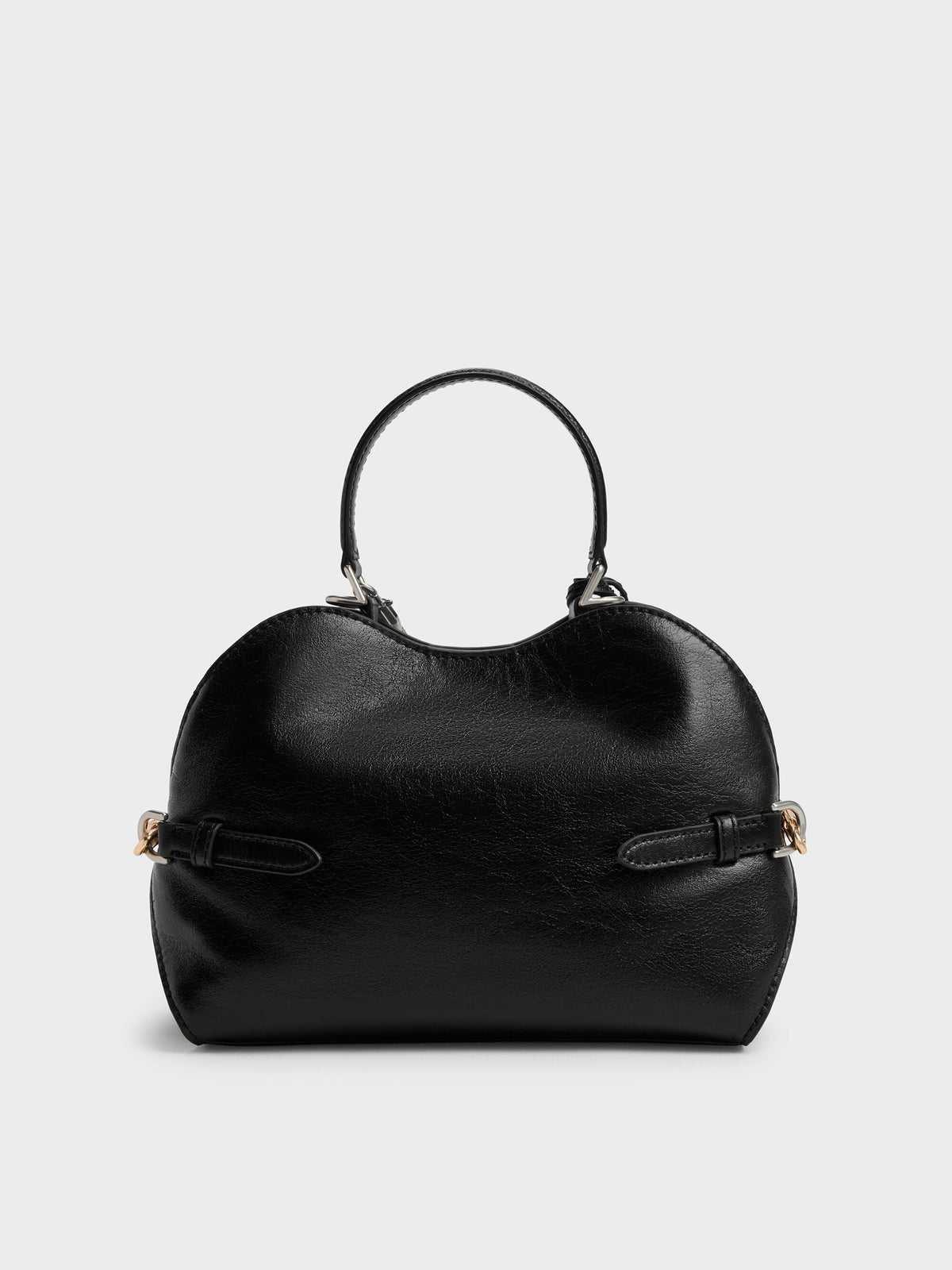 CHARLES & KEITH Customer Favorite / Delfina Chain Side-Belt Tote Bag - Noir