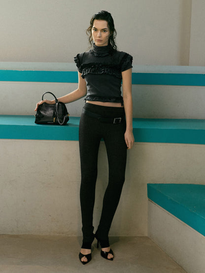 CHARLES & KEITH Customer Favorite / Delfina Chain Side-Belt Tote Bag - Noir