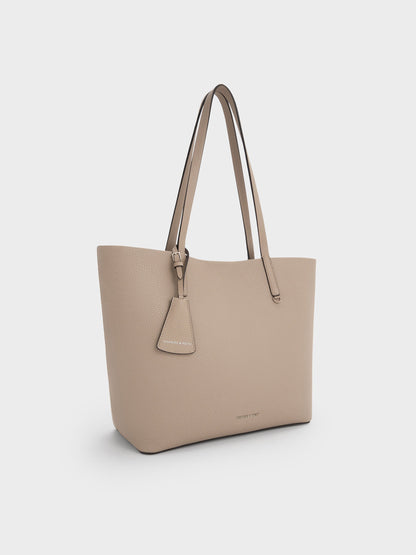 CHARLES & KEITH Best Price / Beryl Tote Bag - Taupe