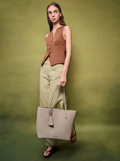 CHARLES & KEITH Best Price / Beryl Tote Bag - Taupe