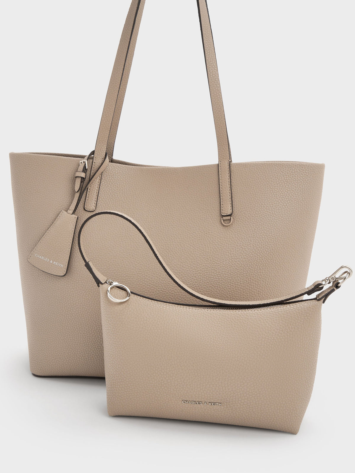 CHARLES & KEITH Best Price / Beryl Tote Bag - Taupe