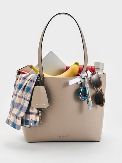 CHARLES & KEITH Best Price / Beryl Tote Bag - Taupe