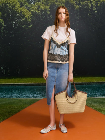 CHARLES & KEITH Best Seller / Ivette Raffia Woven Tote Bag - Multi