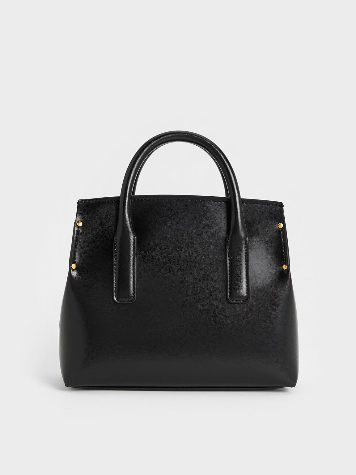 CHARLES & KEITH Recommended / Rene Structured Top Handle Bag - Black