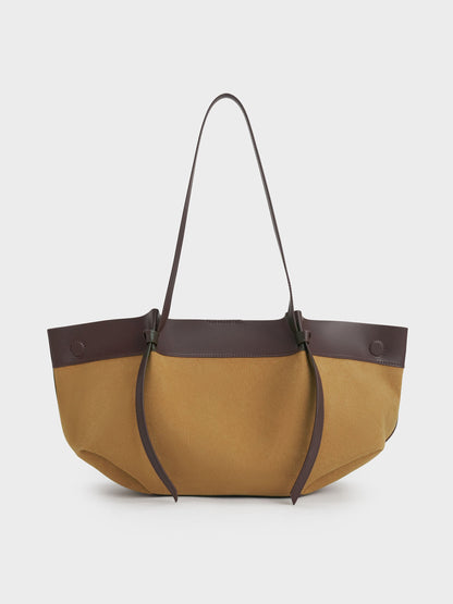 CHARLES & KEITH Discount / Calla Faux Suede Tote Bag - Sahara Sand