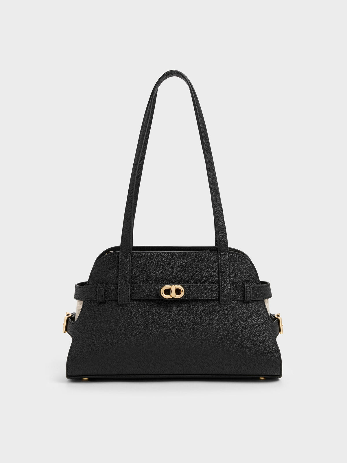 CHARLES & KEITH Quality / Aubrielle Belted Shoulder Bag - Black