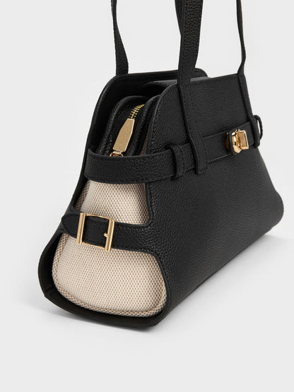 CHARLES & KEITH Quality / Aubrielle Belted Shoulder Bag - Black