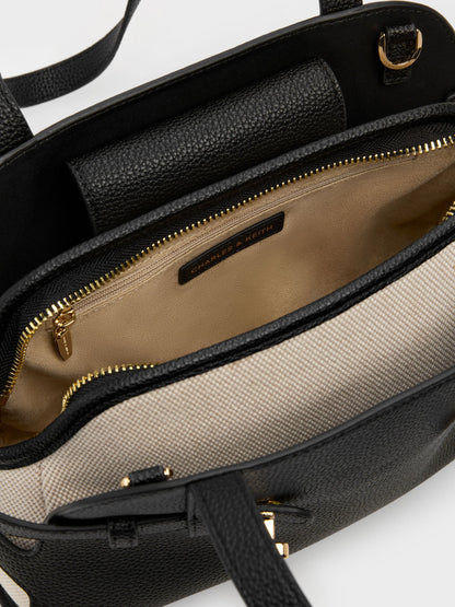 CHARLES & KEITH Quality / Aubrielle Belted Shoulder Bag - Black