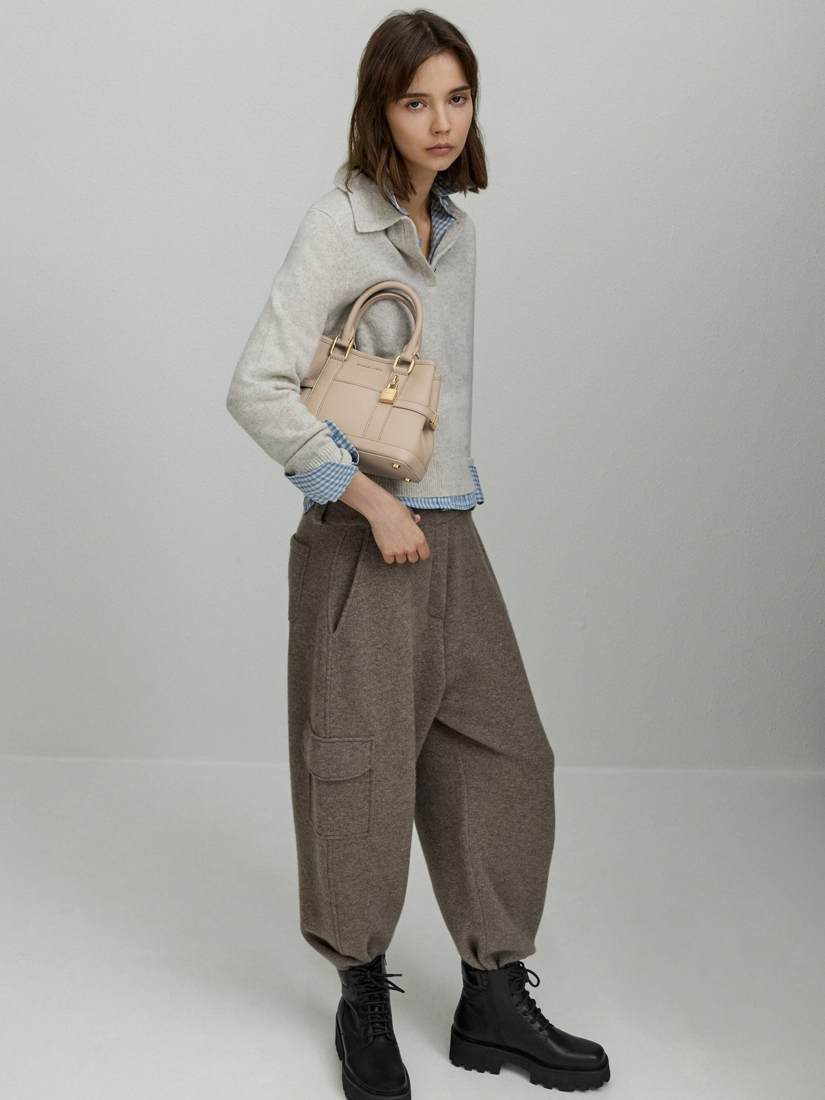 CHARLES & KEITH Popular / Mini Scottie Tote Bag - Taupe