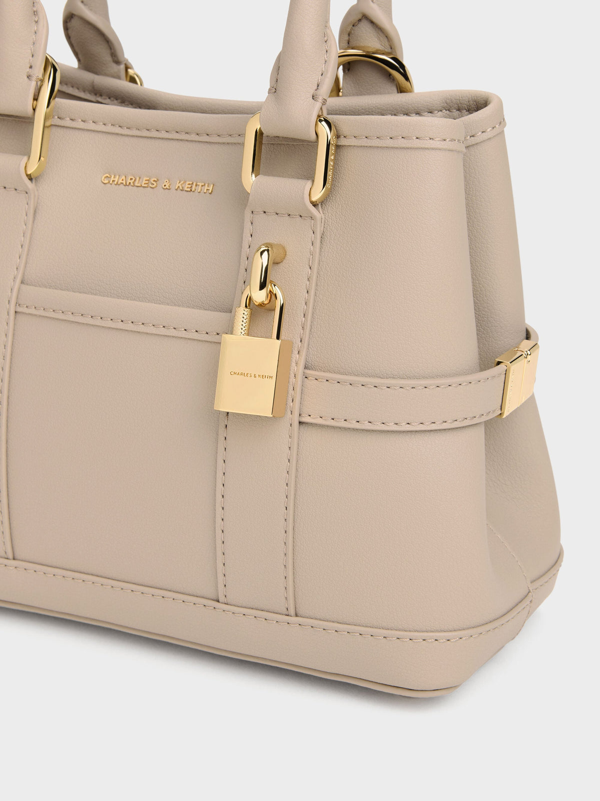 CHARLES & KEITH Popular / Mini Scottie Tote Bag - Taupe