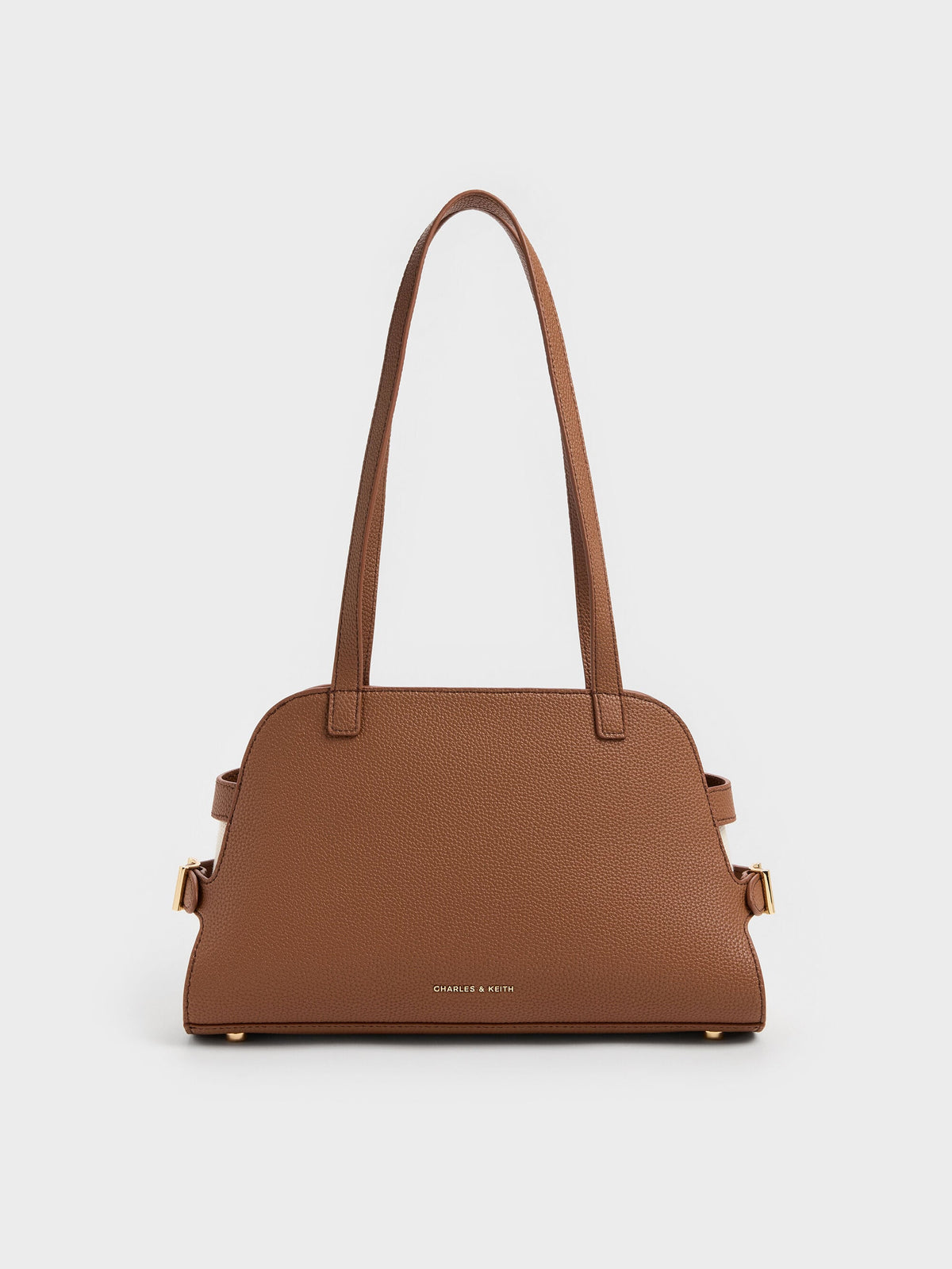 CHARLES & KEITH Recommended / Aubrielle Belted Shoulder Bag - Chocolate