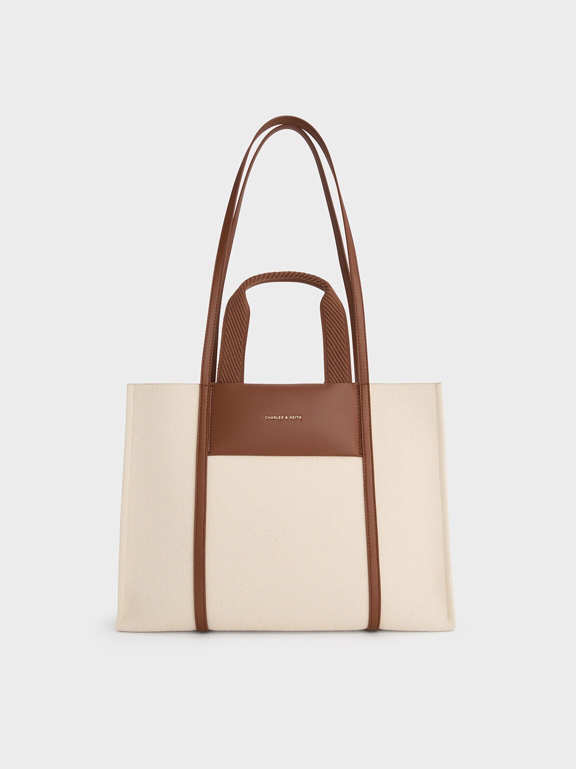 CHARLES & KEITH Discount / Shalia Canvas Tote Bag - Beige Canvas