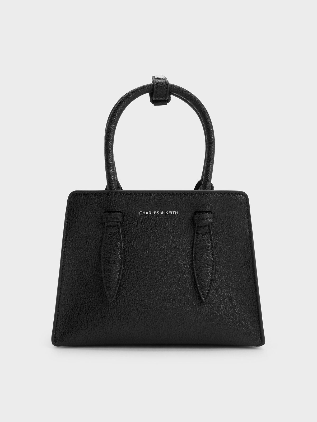 CHARLES & KEITH Top Pick / Allyn Structured Trapeze Tote Bag - Noir