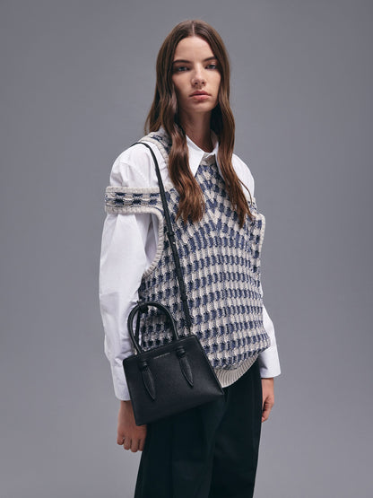CHARLES & KEITH Top Pick / Allyn Structured Trapeze Tote Bag - Noir