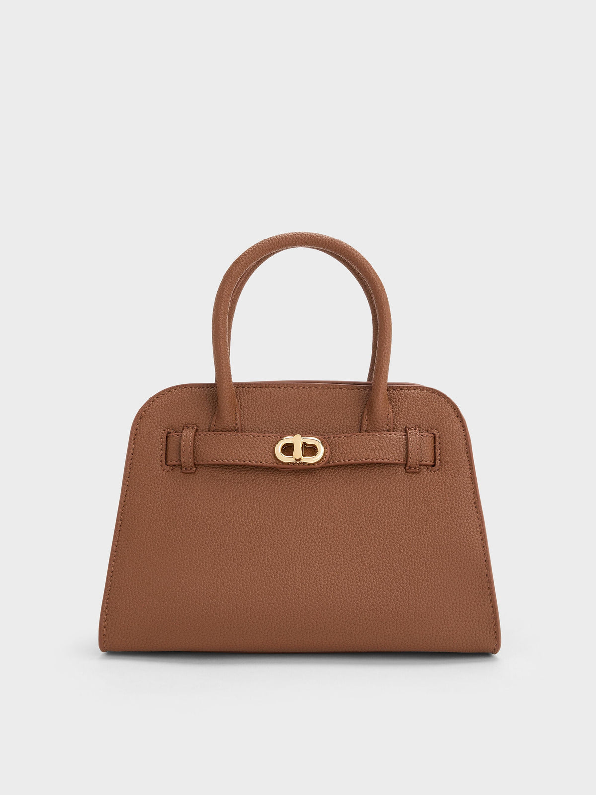 CHARLES & KEITH Best Price / Aubrielle Belted Tote Bag - Chocolate