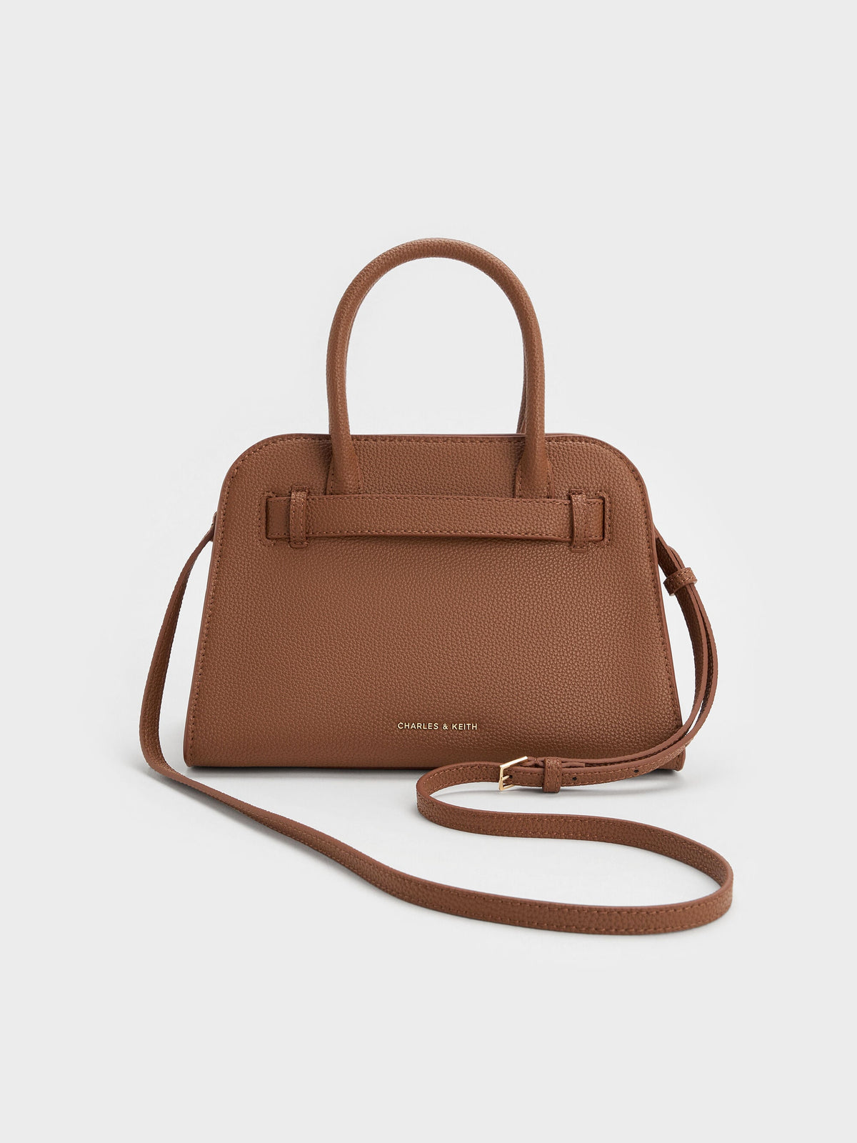 CHARLES & KEITH Best Price / Aubrielle Belted Tote Bag - Chocolate