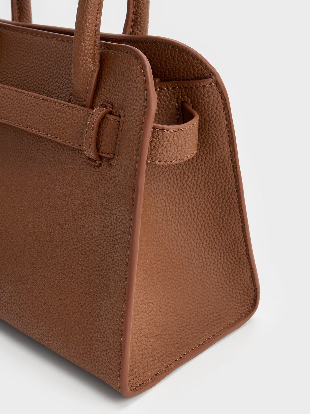 CHARLES & KEITH Best Price / Aubrielle Belted Tote Bag - Chocolate