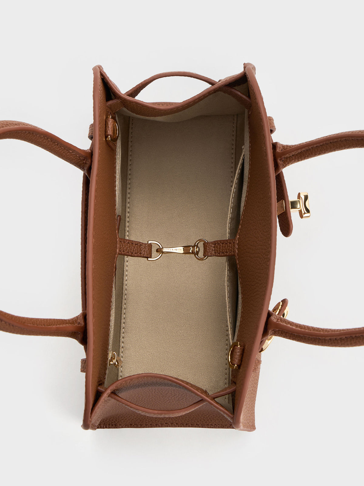 CHARLES & KEITH Best Price / Aubrielle Belted Tote Bag - Chocolate