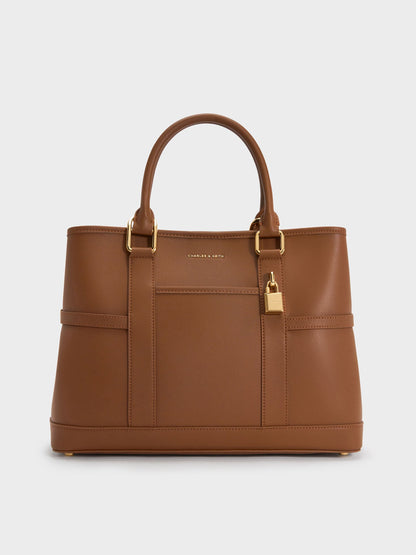 CHARLES & KEITH Sale / Scottie Tote Bag - Chocolate