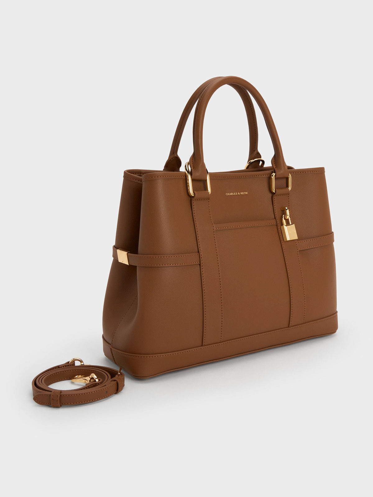 CHARLES & KEITH Sale / Scottie Tote Bag - Chocolate