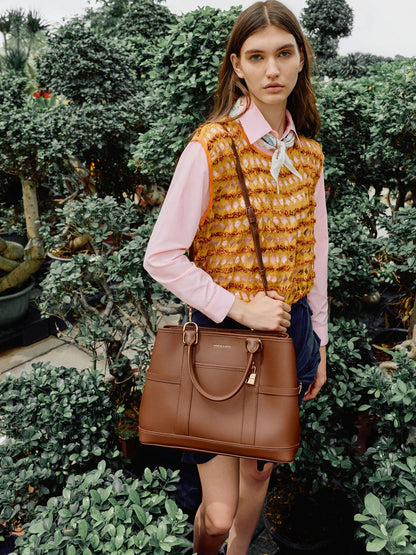 CHARLES & KEITH Sale / Scottie Tote Bag - Chocolate