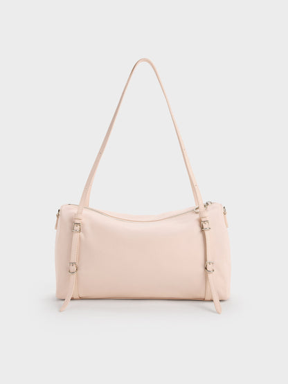CHARLES & KEITH Customer Favorite / Levy Nylon Shoulder Bag - Soft Pink