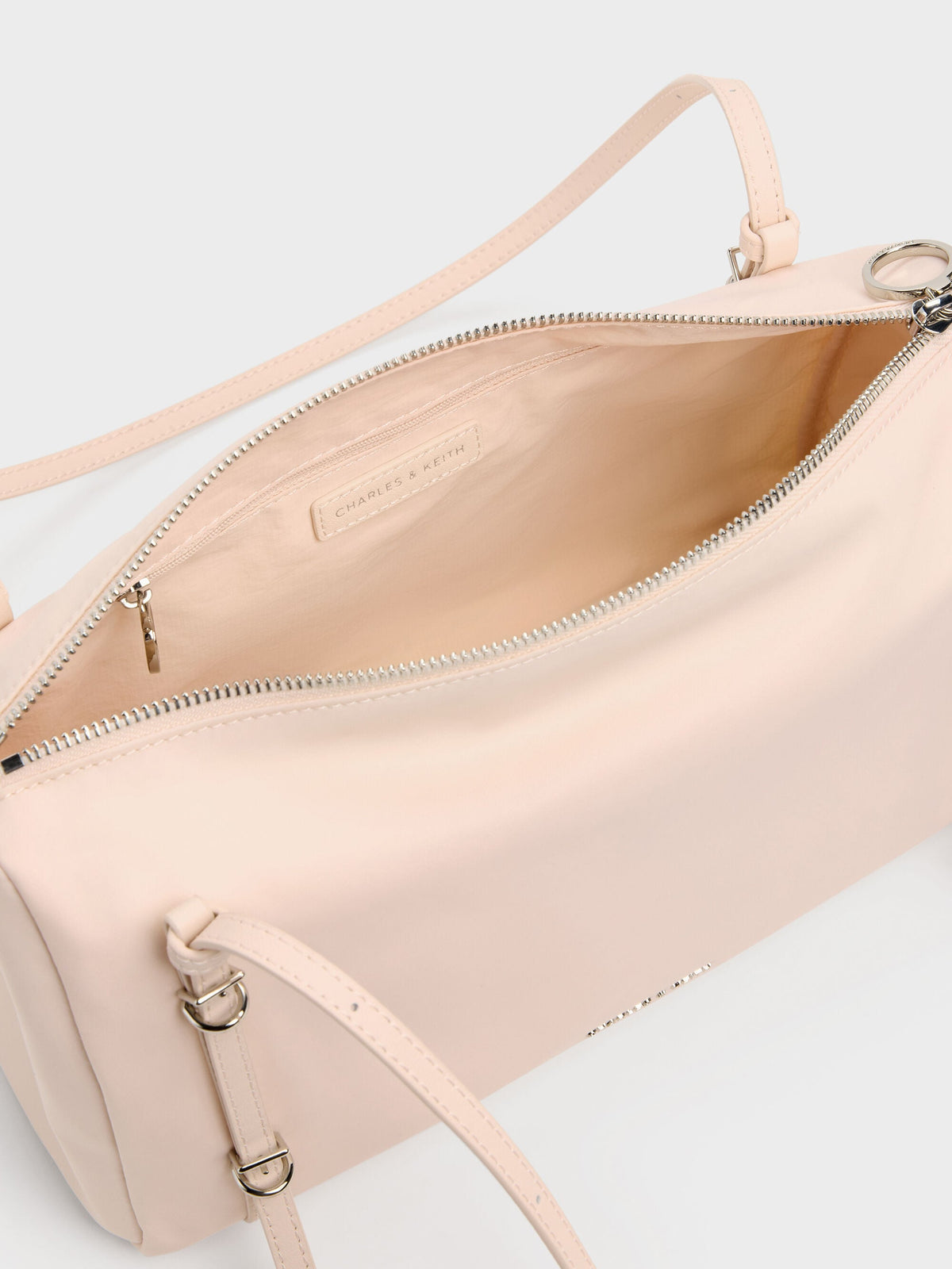CHARLES & KEITH Customer Favorite / Levy Nylon Shoulder Bag - Soft Pink