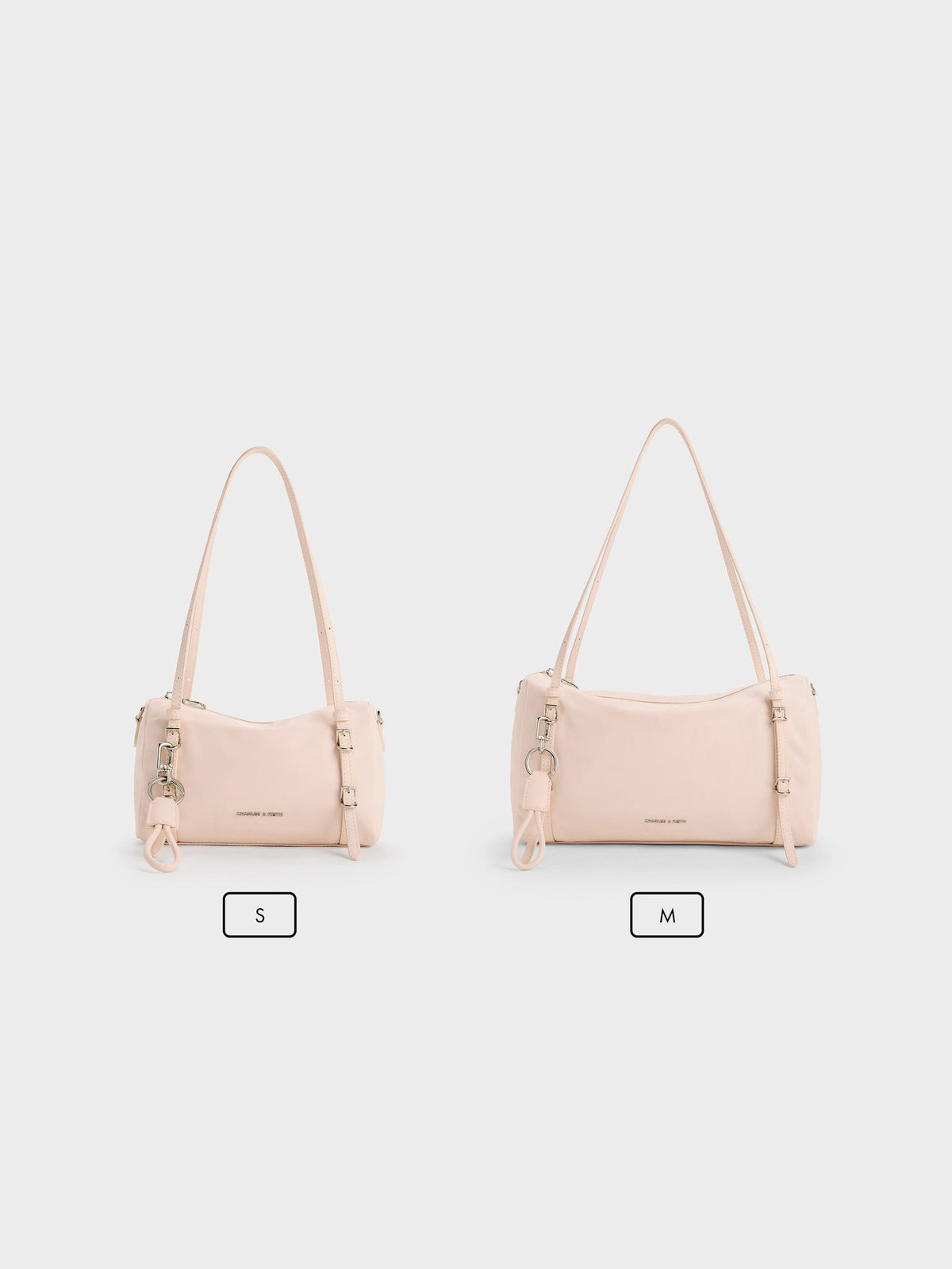 CHARLES & KEITH Customer Favorite / Levy Nylon Shoulder Bag - Soft Pink