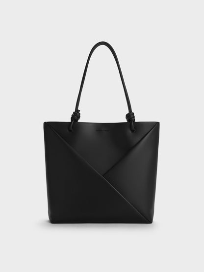 CHARLES & KEITH Deals / Midori Geometric Tote Bag - Jet Black