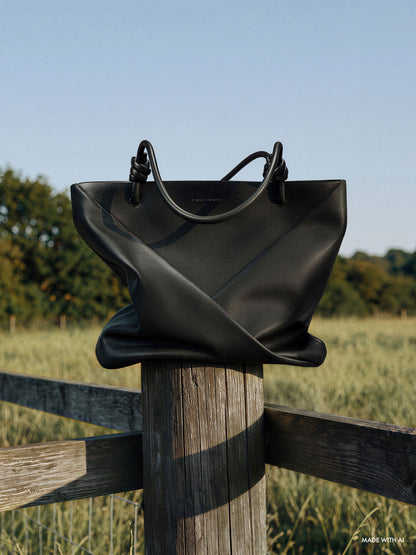 CHARLES & KEITH Deals / Midori Geometric Tote Bag - Jet Black