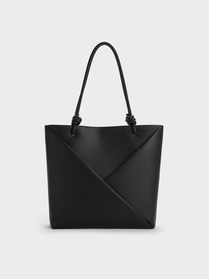 CHARLES & KEITH Deals / Midori Geometric Tote Bag - Jet Black