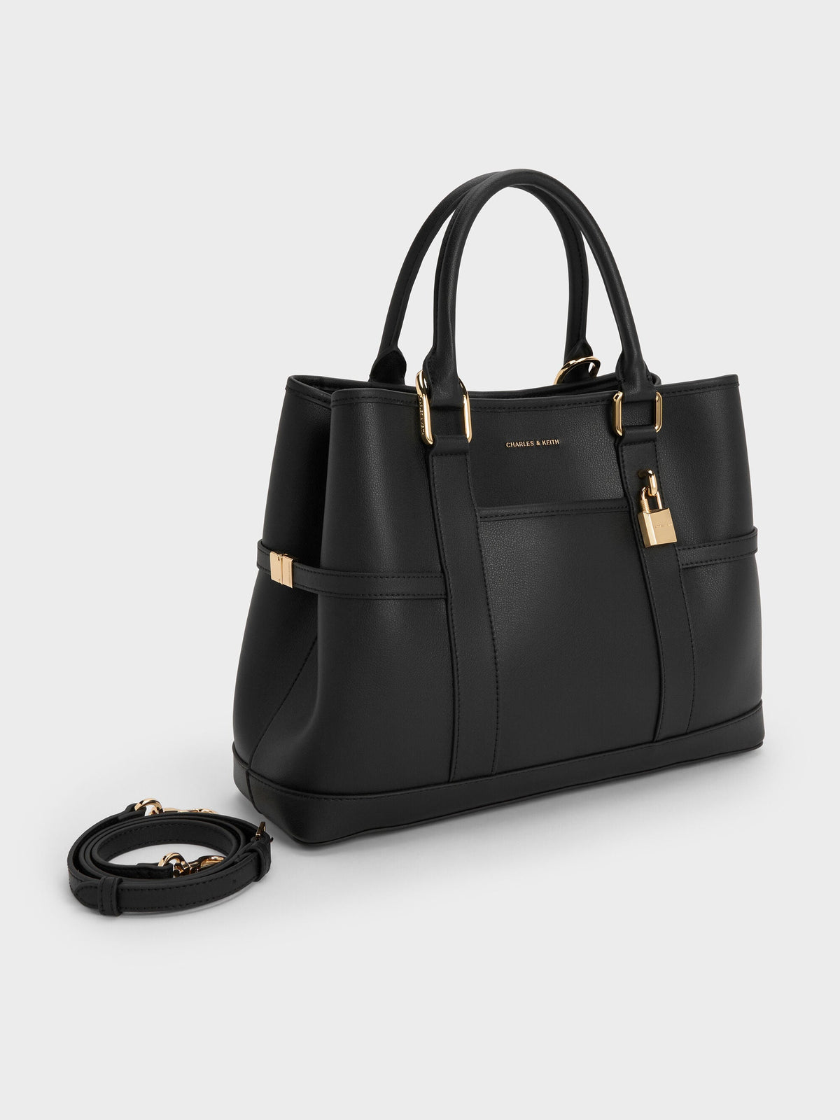 CHARLES & KEITH Trending / Scottie Tote Bag - Black